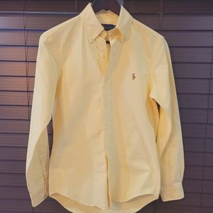Men's Authentic Ralph Lauren Pastel Yellow Shirt - Size XS but fits like a S